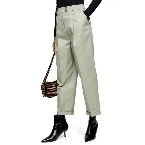 Topshop Charley Chino Mom Pants - Picture 1 of 5